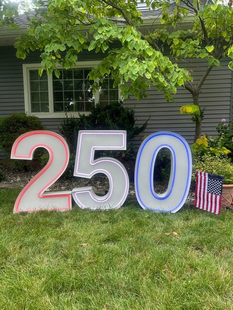 Colorful illuminated LED number lights