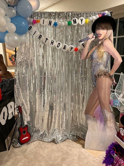 Taylor Swift cutout and Swiftie photo area