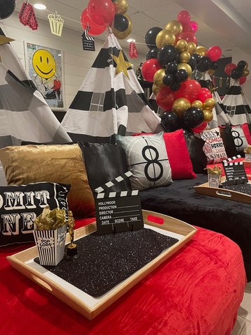 Classic Movie themed party setup