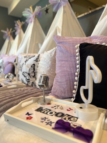 Olivia Rodrigo themed party setup